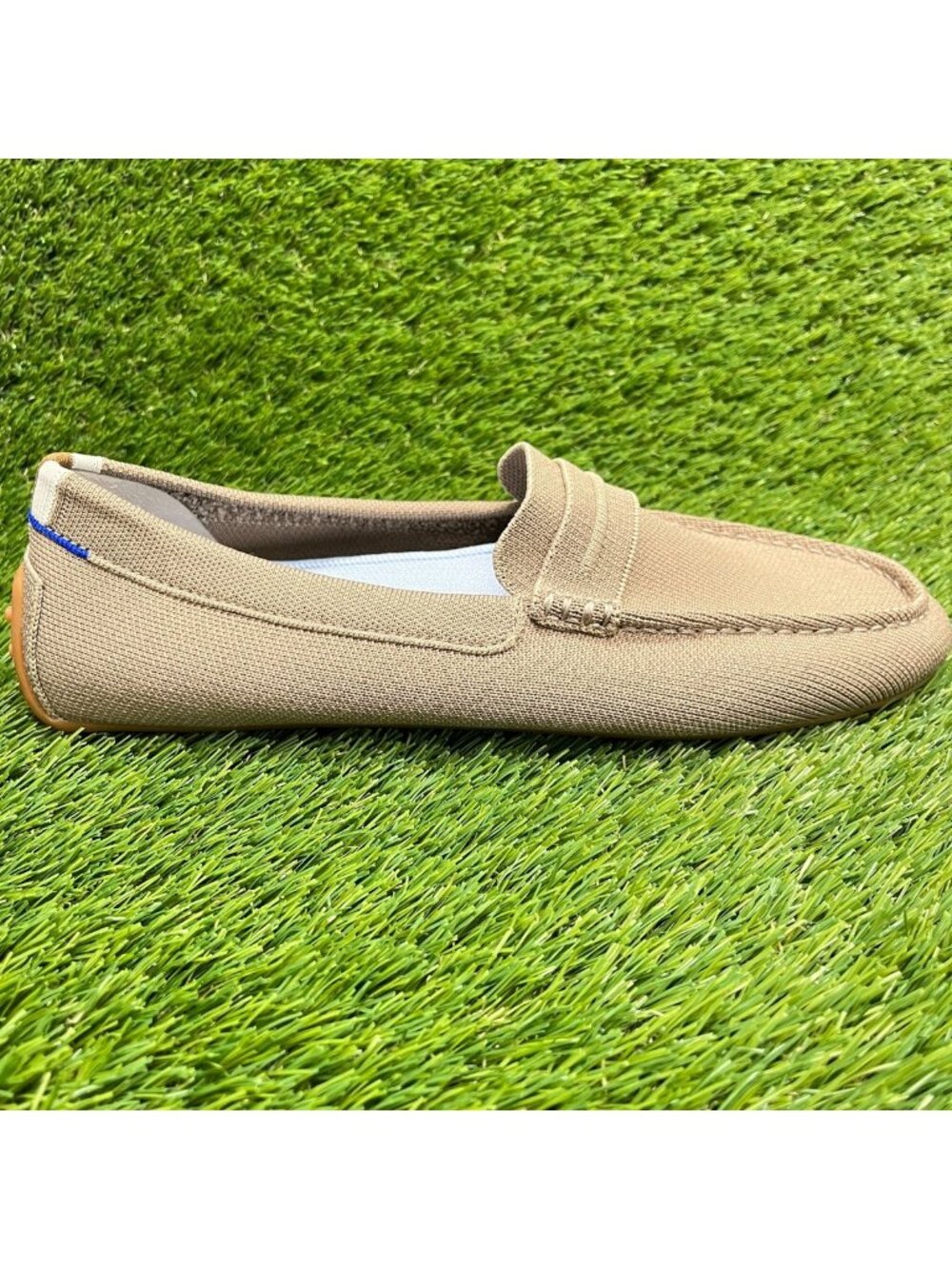 Rothy's The Driver Womens Size 11.5 Beige Casual Slip On Loafer Flats Shoes